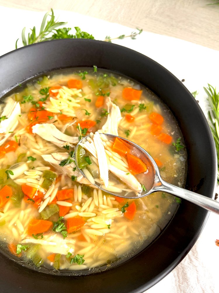 Turkey Orzo Soup  Thanksgiving Leftovers Recipe