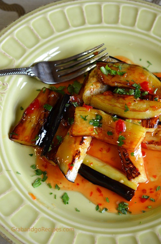 Eggplant With Sweet And Chili Garlic Sauce Grabandgorecipes